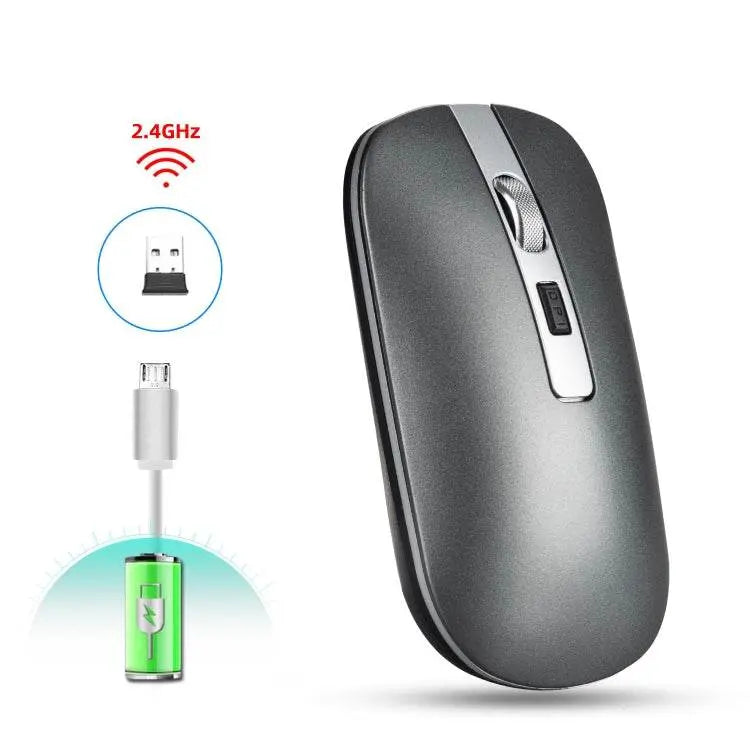 HXSJ M30 Rechargeable Wireless Mouse Metal Wheel Mute 2.4G