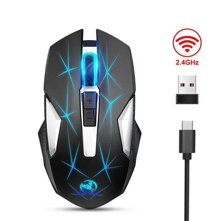 HXSJ T300 Wireless Mouse 2400DPI Colorful Luminous Design