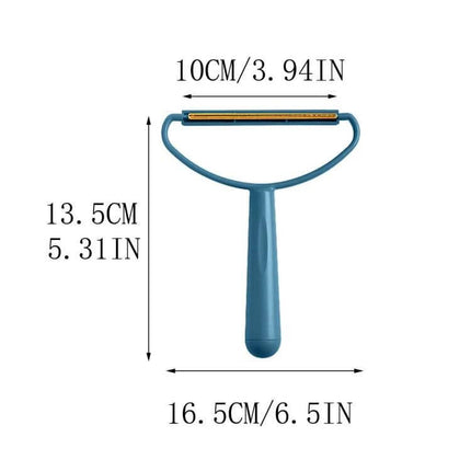 Hair Ball Remover Brush for Woolen Coats and Sweaters 10cm widened shaving head blue two-sided lint remover with measurements