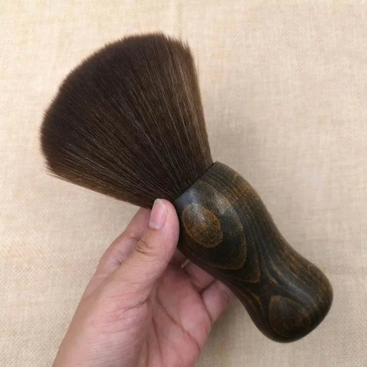 Hair Cut Broken Hair Duster Brush Solid Wood Soft Bristles