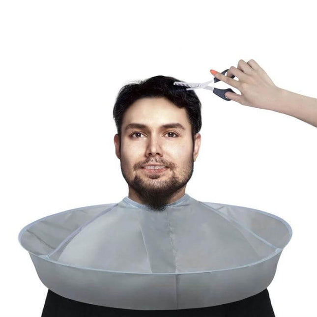 Haircut Cape 60cm For Salon And Home Use Everyday Comfort - foldable thick PE cape for men, protects clothes during haircuts, dyeing and perms