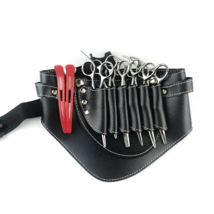 Hairdresser Hair Clipper Comb PU Leather Waist Bag Tools