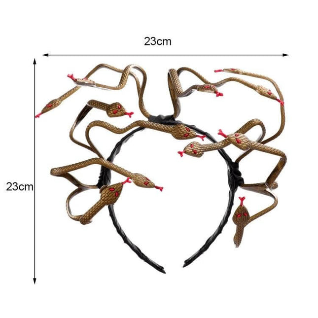 Halloween Carnival Stage Props Headdress Medusa Snake Cosplay Headband lightweight 23x23cm plastic PVC Medusa snake headband for parties