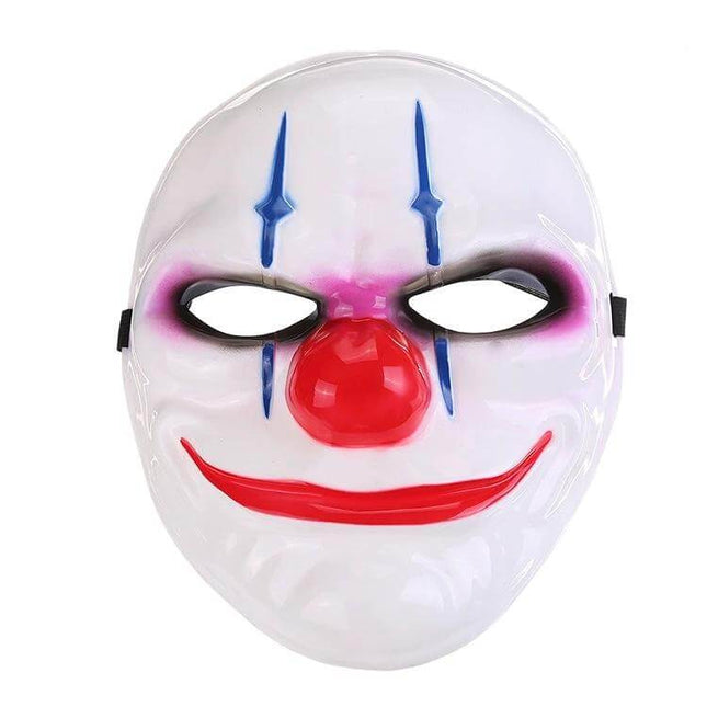 Halloween Mask US Flag Pattern For Halloween Parties — PVC horror clown mask with red nose and blue face markings