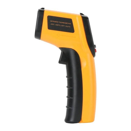 Handheld Infrared Thermometer For Quick Temperature Readings - yellow non-contact IR gun for kitchen, HVAC, automotive and electronics, -50°C to 400°C range