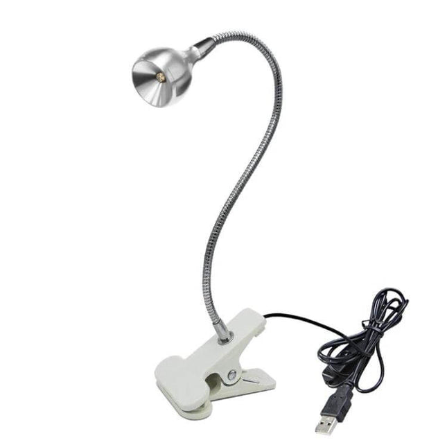 Handheld USB Clip On UV Disinfection Lamp For Everyday Surfaces - compact pocket-sized USB clip-on lamp with flexible neck and charging cable