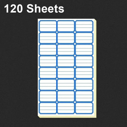 Handwritten Self Adhesive Label Stickers for Price Marking - pack of 120 sheets with large, blue-bordered writable price labels for shops and markets