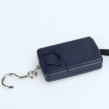 Hanging Digital Fishing Scale, 40kg Capacity for Weighing Catch - compact plastic body with stainless steel hook for travel and fishing trips