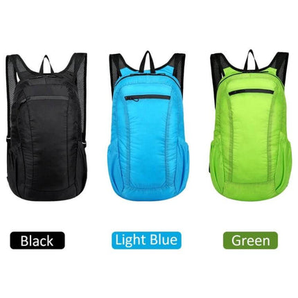 HAWEEL Foldable Backpack For Travel Day Trips And Camping lightweight foldable travel backpacks in black light blue and green