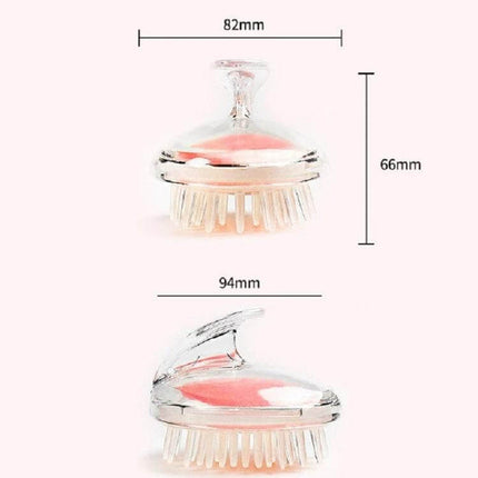 Head Massage Brush Handheld For Scalp Massages Daily Use - compact ergonomic PP scalp massager with soft needles, 82mm/94mm width and 66mm height