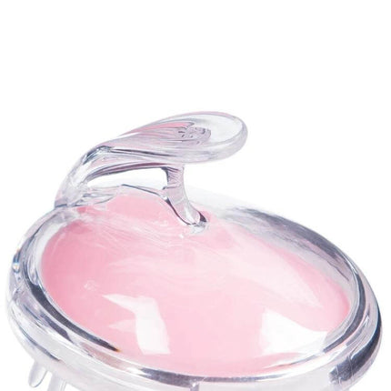 Head Massage Brush Handheld For Scalp Massages Daily Use - clear pink ergonomic handheld scalp massager with soft needles