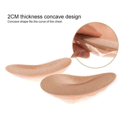 Women Silicone Nipple Covers Heart Shape Bra Pads for Everyday Wear - beige heart-shaped silicone nipple covers with 2cm concave thickness for seamless everyday wear