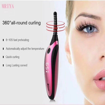 Heated Portable Eyelash Curler For Daily Lash Curling compact heated curler with temperature display for travel and morning routines