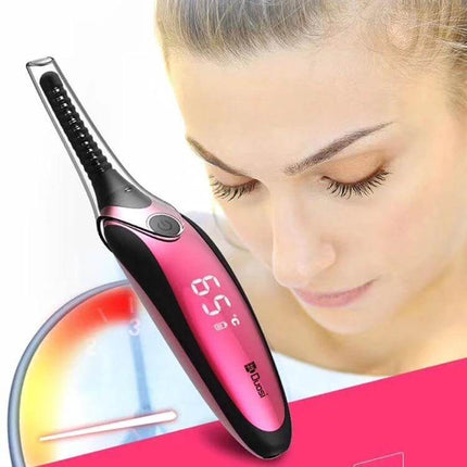 Heated Portable Eyelash Curler For Daily Lash Curling - compact heated curler with temperature display for safe daily lash curling