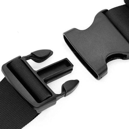 Heavy Lifting Straps Cross Type Portable Moving Belts - close-up of black polyester webbing and quick-release buckle for moving support