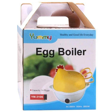 Hen Shape Egg Steamer for 1 to 7 Eggs for Everyday Breakfasts – compact yellow hen-shaped egg steamer cooks 1–7 eggs, buns and liquid eggs