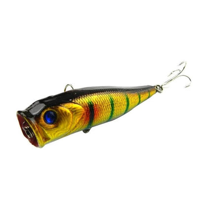 Hengjia 9 Cm Plastic Fishing Lures Popper Bait With Hooks - gold green popper lure with treble hooks for surface fishing
