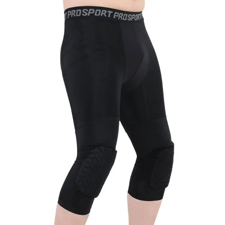 High Elastic Lycra Honeycomb Crash Pants for Men Fitness