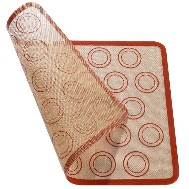 High Temperature Resistant Silicone Baking Mat Red Gray 30 Circle 