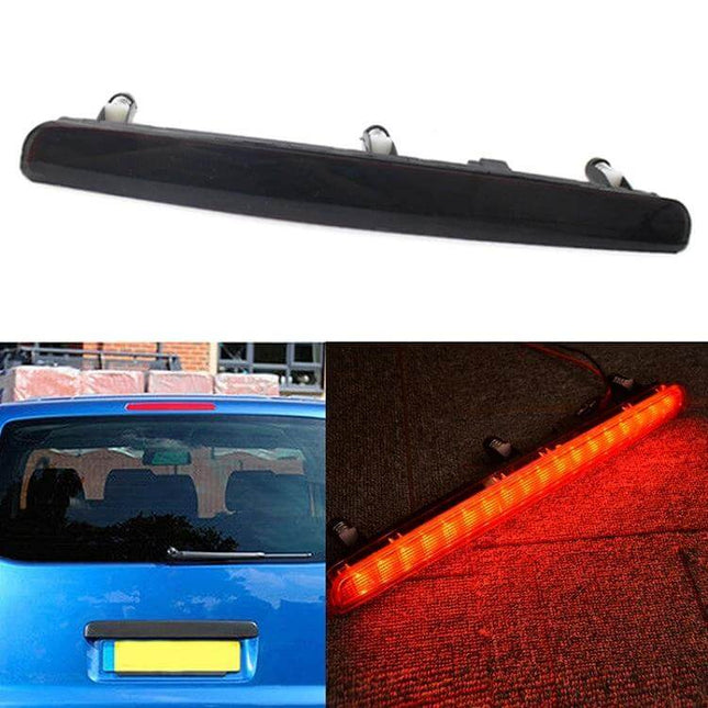 High Position LED Brake Light for VW Multivan Caravelle T5/T6 rear high mount LED brake lamp showing installation and illuminated red beam