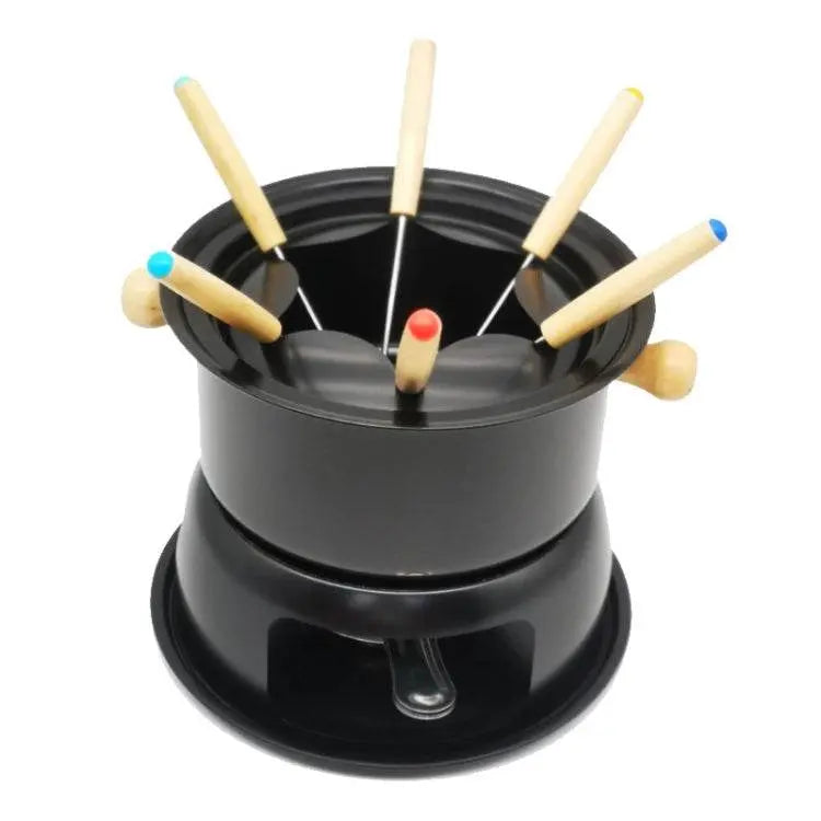 Home Heating Alcohol Pot Cheese Chocolate Ice Cream Fondue Set 