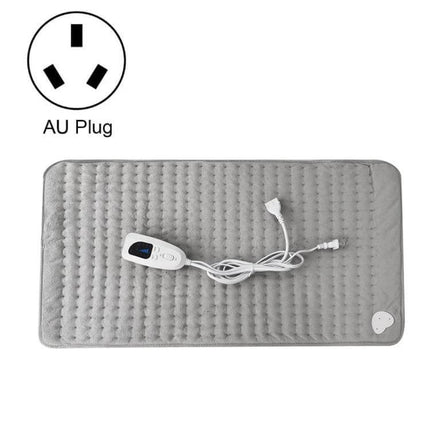 Home Physiotherapy Heating Pad 60x30cm For At Home Use - grey electric heating pad with controller and AU plug, 6 heat levels and timer settings