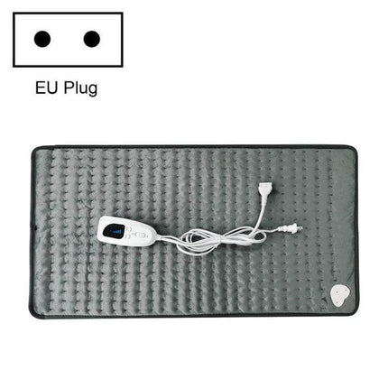 Home Physiotherapy Heating Pad 60x30cm For At Home Use - adjustable 6-level heat, 4 timers, IC controller with LED, grey textured heating pad with EU plug