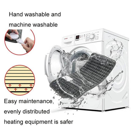 Home Physiotherapy Heating Pad 60x30cm For At Home Use - washable heating pad fits front-load washer, adjustable 6-level heat and timer controls