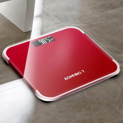 Home Precision Weight Scale For Daily Weighing Red - red tempered glass bathroom scale with digital display, 0.2–180 kg range, compact 26x25x2.5 cm