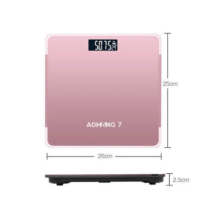Home Precision Weight Scale For Daily Weighing Red - compact tempered glass bathroom scale 26x25x2.5cm, 0.2–180 kg range, battery powered