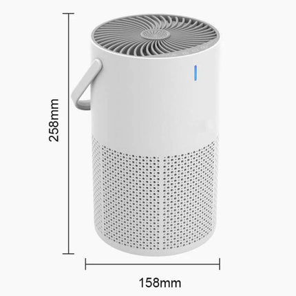 Home Touch-Control Air Purifier With Aromatherapy LED Light compact white purifier with handle, touch control and 360° filter (158×258mm)