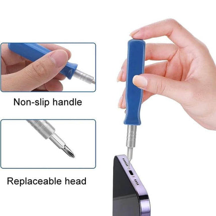 Hoshe 16 in 1 Mini Screwdriver Set for Watch and Eyeglasses Repairs - ergonomic non-slip handle and replaceable head used on small electronics and eyeglass screws