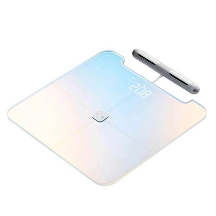 Huawei Intelligent Body Fat Scale With WiFi For Home Use - white glass smart scale with detachable hand electrodes and LED display