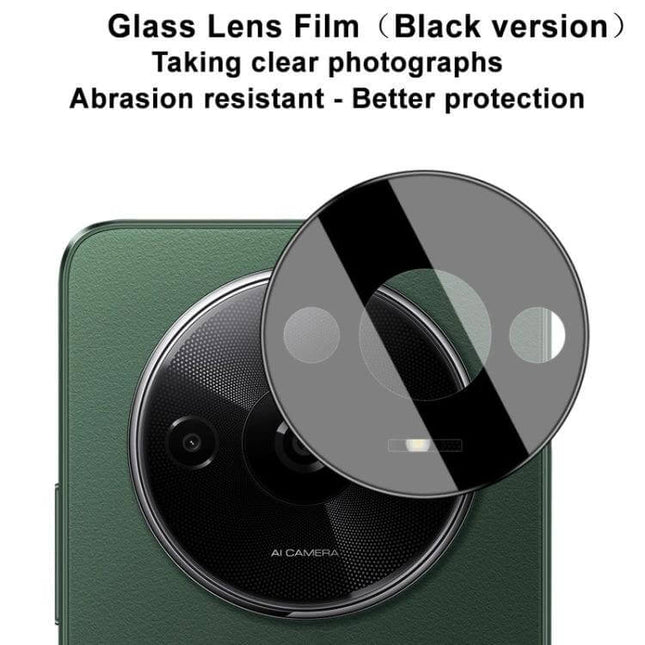 IMAK Rear Camera Lens Glass Film Black For Everyday Photos — black glass lens protector on phone rear camera, scratch and fingerprint resistant