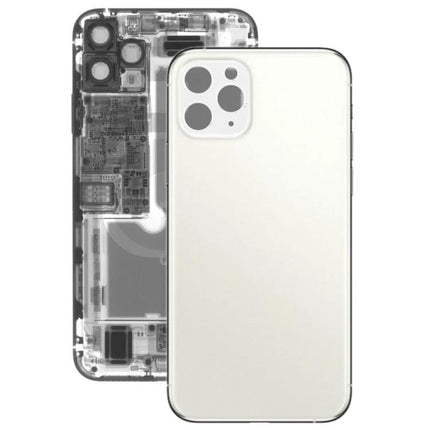Back Glass Replacement for iPhone 11 Pro Everyday Repairs white back panel shown with x-ray interior view