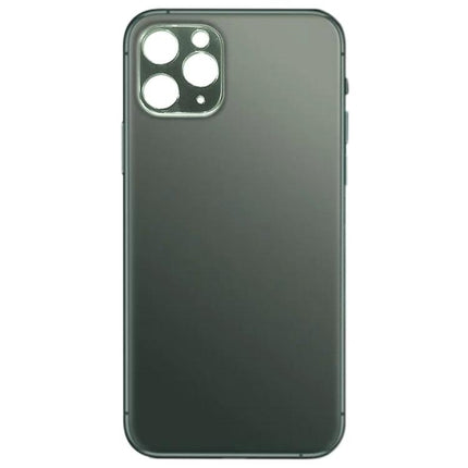 Glass Back Cover Replacement for Everyday iPhone Protection - matte dark green replacement back for iPhone 11 Pro Max, camera cutouts visible