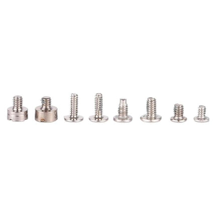 Essential Kit for Everyday iPhone 11 Repairs and Maintenance - row of replacement screws and bolts for back panel and internal repairs