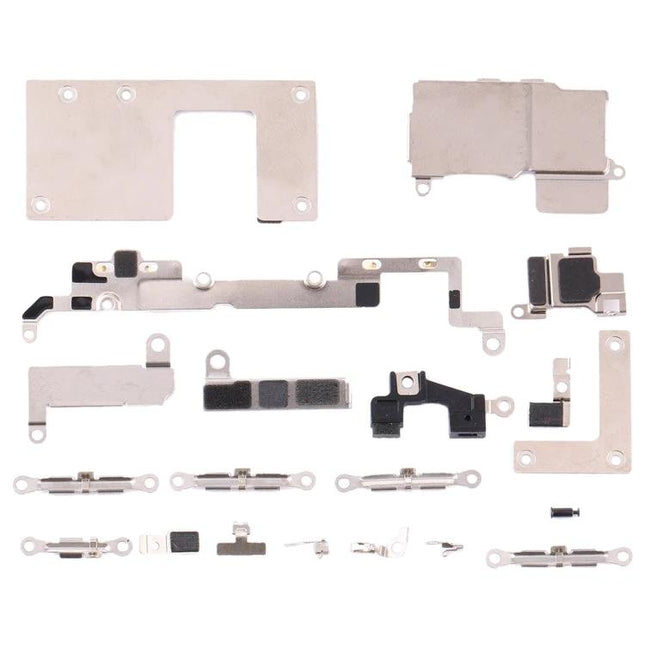 Essential iPhone 11 repair parts for everyday home maintenance - internal small metal brackets, shields and connectors set for screen and battery replacement