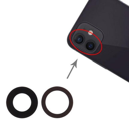 iPhone 12 Back Camera Lens for Daily Phone Repairs replacement lens kit showing black camera ring and iPhone 12 camera assembly
