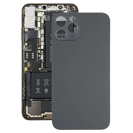 Replacement Back Cover for Everyday iPhone Protection - matte gray iPhone 12 Pro replacement back cover shown next to internal components