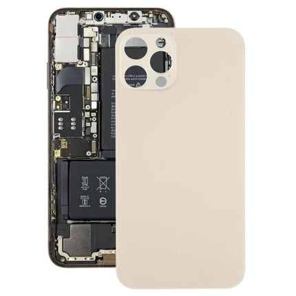 Replacement Back Cover for Everyday iPhone Protection - beige iPhone 12 Pro replacement back panel showing camera cutouts and internal components