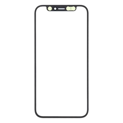 Front Glass Replacement for iPhone 12 Pro Daily Use - black replacement front glass lens frame with camera notch