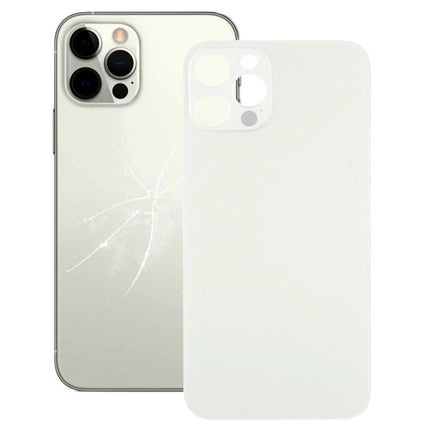 Alt Tag: iPhone 12 Pro Back Cover for Everyday Device Protection showing replacement white back cover beside phone with cracked rear glass