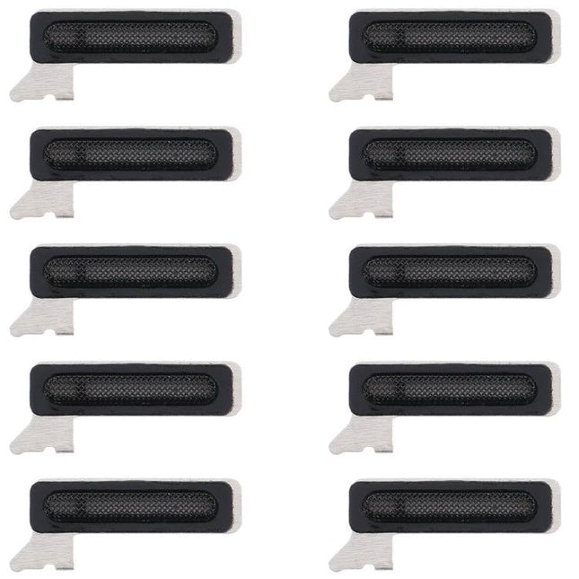Protect iPhone 12 Earpiece from Everyday Dust and Debris - replacement dustproof mesh speaker covers shown in multiple pieces