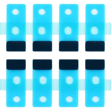 Replacement Cotton Stickers for iPhone 12 Daily Repairs - blue adhesive LCD retention pads shown in set of eight