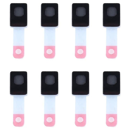 Replacement Sticker for iPhone 12 Microphone in Daily Use - pack of small rectangular pink-tab microphone repair stickers