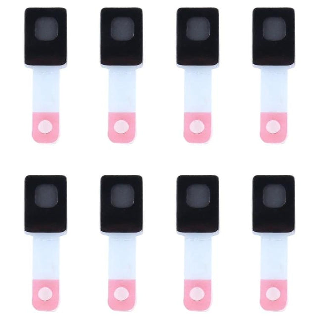Replacement Sticker for iPhone 12 Microphone in Daily Use - pack of small rectangular pink-tab microphone repair stickers