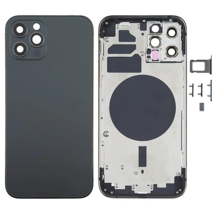 Replacement Back Cover for Daily Phone Refresh in Blue showing blue iPhone 12 Pro back housing and internal frame with camera openings