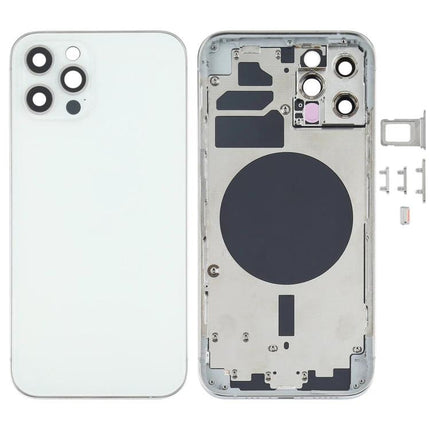 Replacement Back Cover for Daily Phone Refresh in Blue showing iPhone 12 Pro rear shell, camera cutouts and internal frame