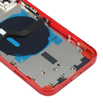 Replacement Back Cover for iPhone 12 Daily Use and Maintenance - red inner chassis and components kit for restoring cracked back and buttons